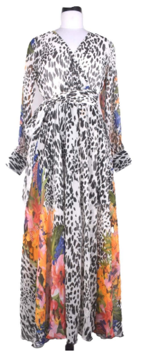 ANIMAL BORDER - Sheer Maxi Dress