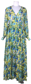 AQUA FLORA -  Sheer Maxi Dress