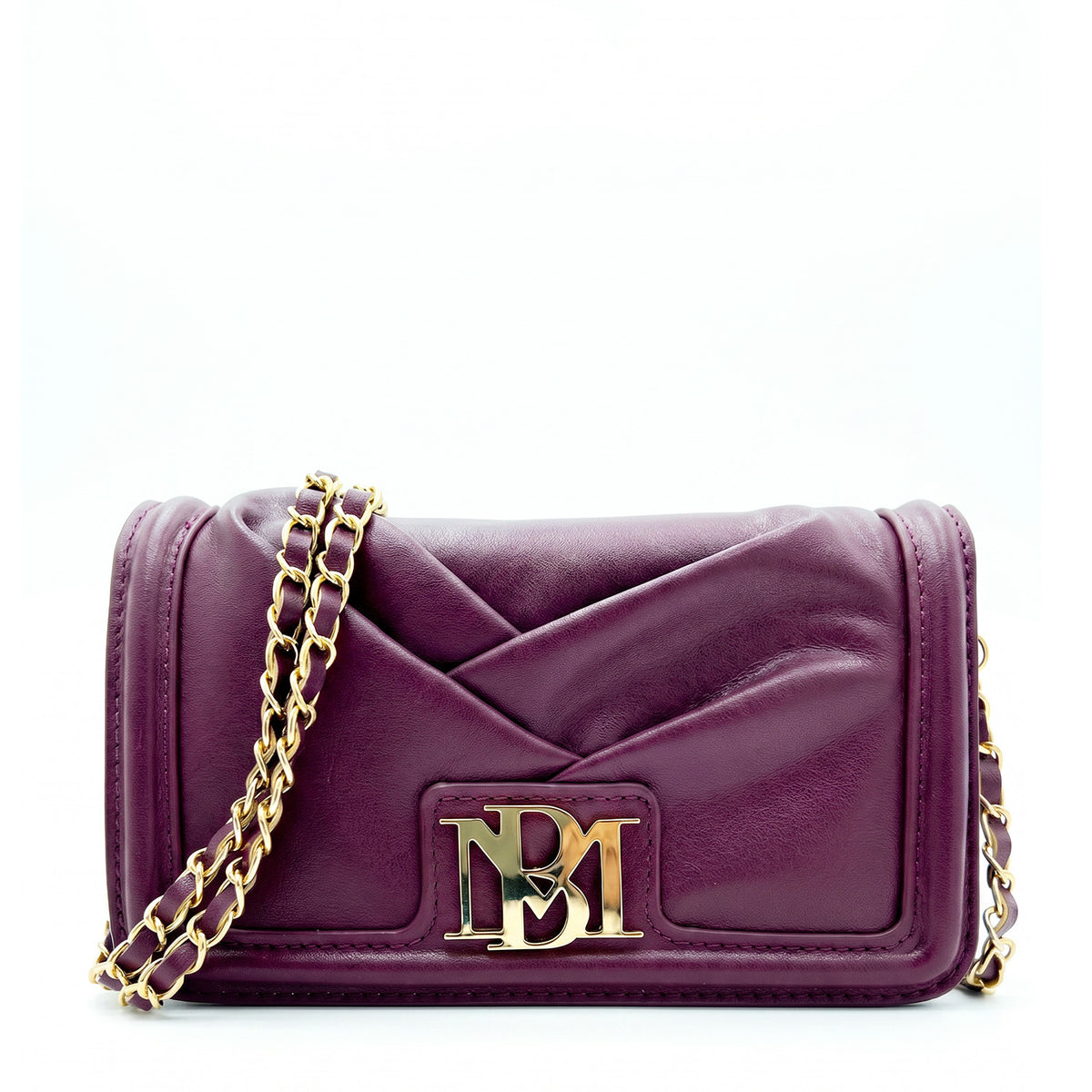Badgley Mischka Small Pleated Crossbody Bag
