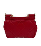 BADGLEY MISCHKA RED WITH GOLD CLUTCH BAG