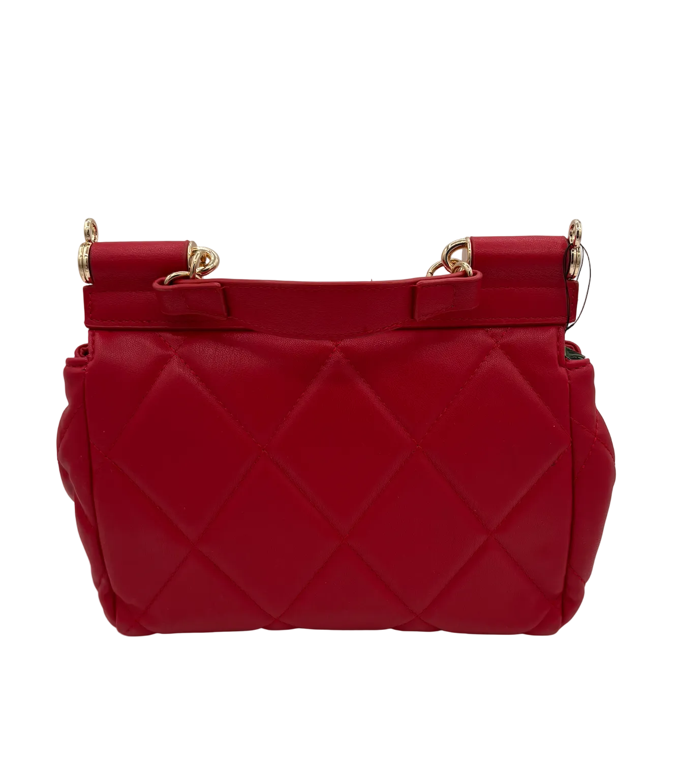 BADGLEY MISCHKA RED WITH GOLD CLUTCH BAG