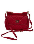 BADGLEY MISCHKA RED WITH GOLD CLUTCH BAG