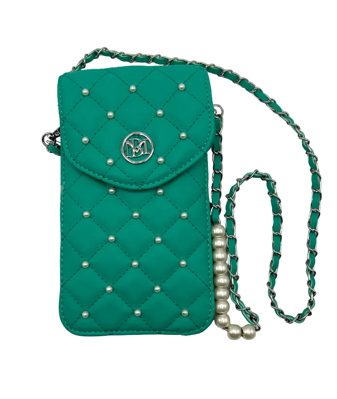 BADGLEY MISCHKA GREEN PHONE HOLDER WALLET