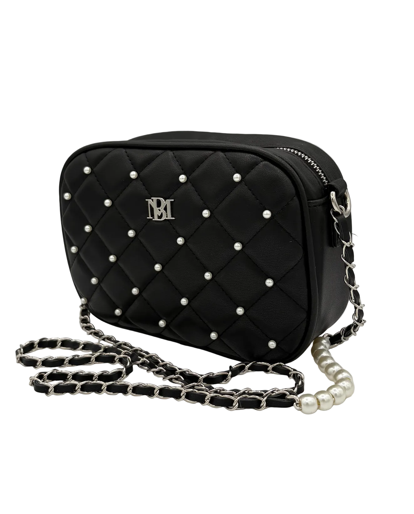 Badgley Mischka Quilted Pearl Mini Purse