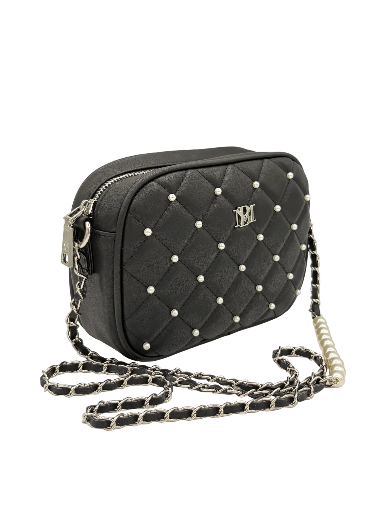 Badgley Mischka Quilted Pearl Mini Purse