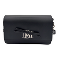 BADGLEY MISCHKA BLACK BOW MESSENGER BAG