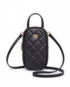 BADGLEY MISCHKA BLACK PHONE CASE CROSSBODY