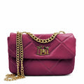 LARGE BADGLEY MISCHKA PLUM QUILTED CROSSBODY BAG