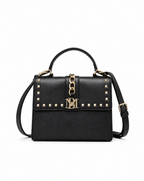Badgley Mischka Studded Handbag with Chain Detail and Crossbody Strap