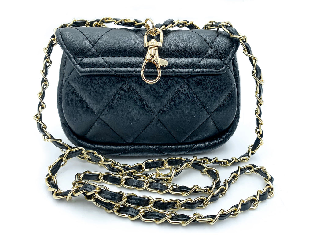 Badgley Mischka Mini Black Bean Purse