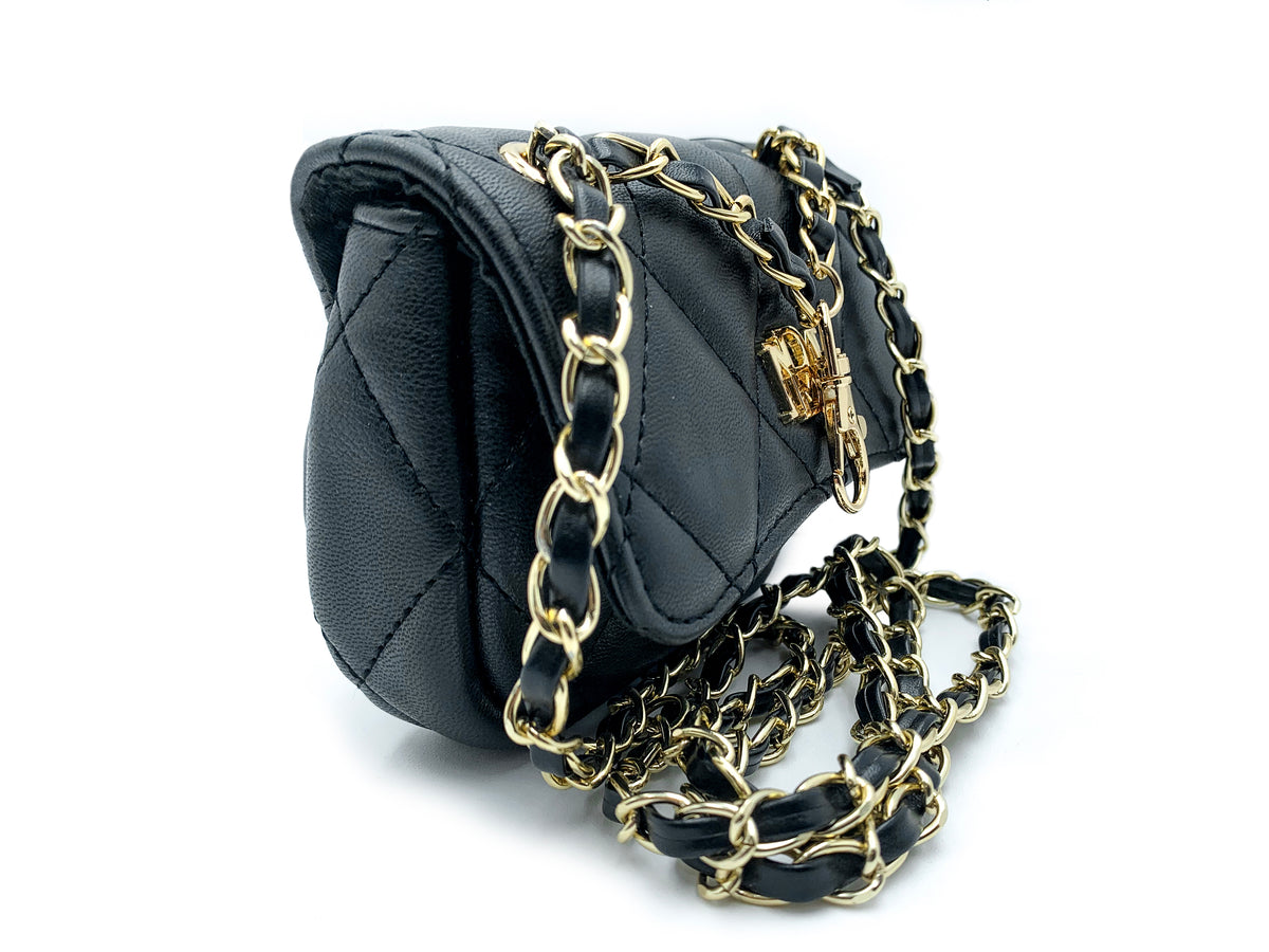 Badgley Mischka Mini Black Bean Purse