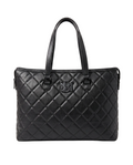 Badgley Mischka Quilted Tote Bag with Crossbody Strap