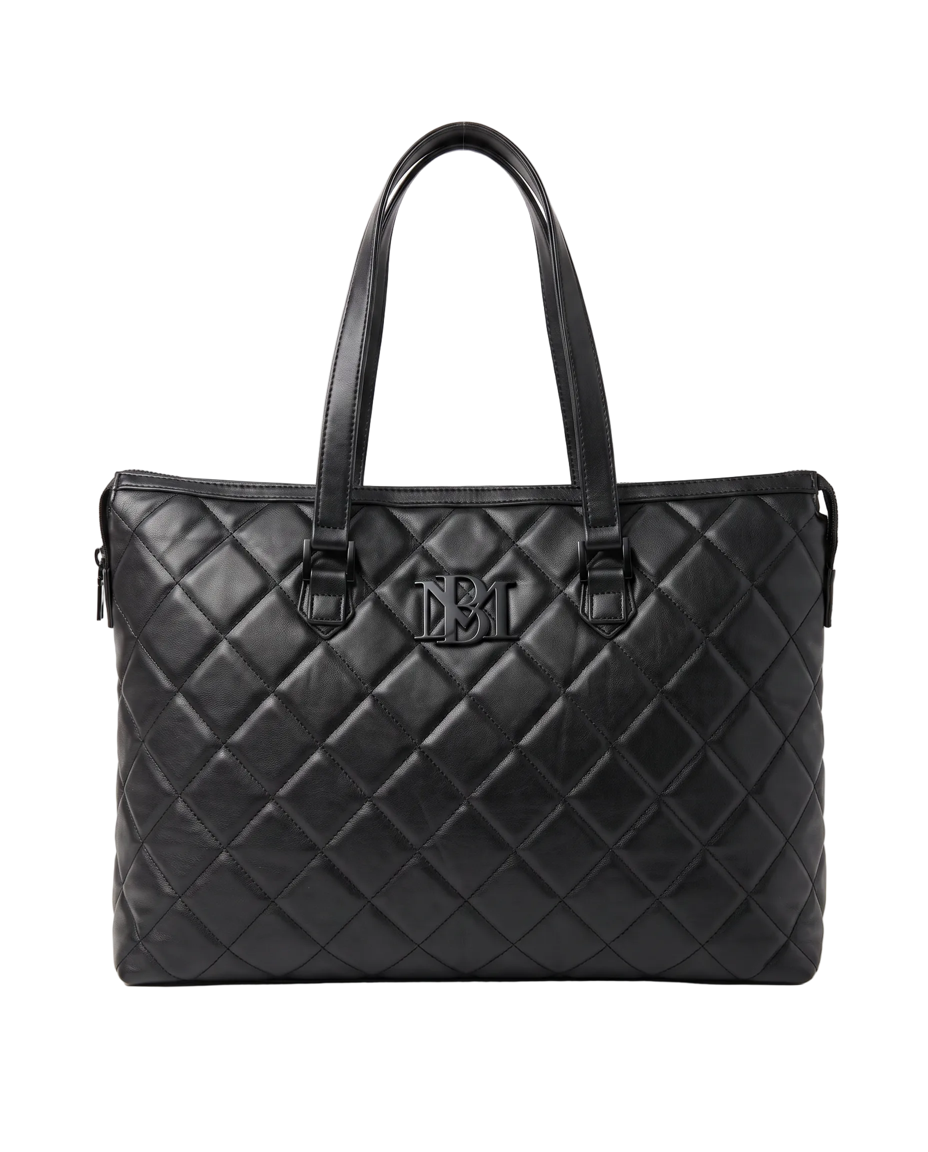 Badgley Mischka Quilted Tote Bag with Crossbody Strap