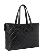 Badgley Mischka Quilted Tote Bag with Crossbody Strap