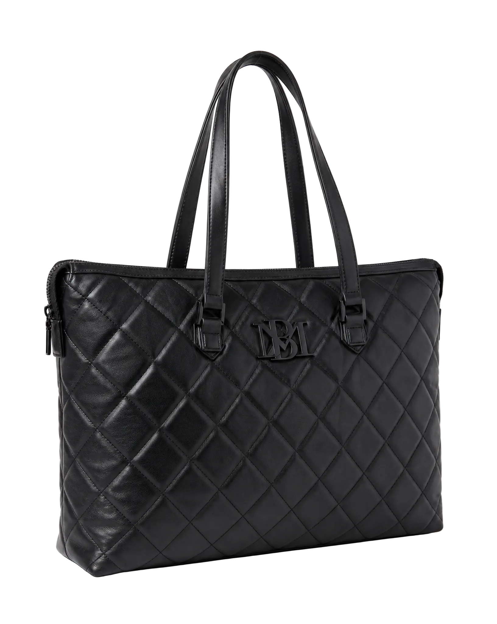 Badgley Mischka Quilted Tote Bag with Crossbody Strap
