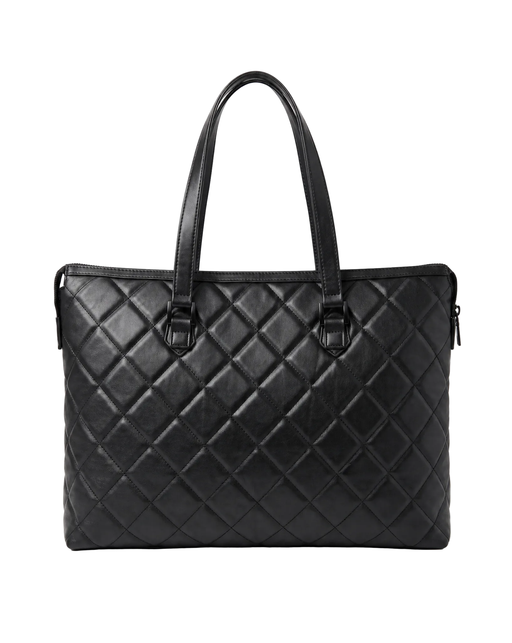 Badgley Mischka Quilted Tote Bag with Crossbody Strap