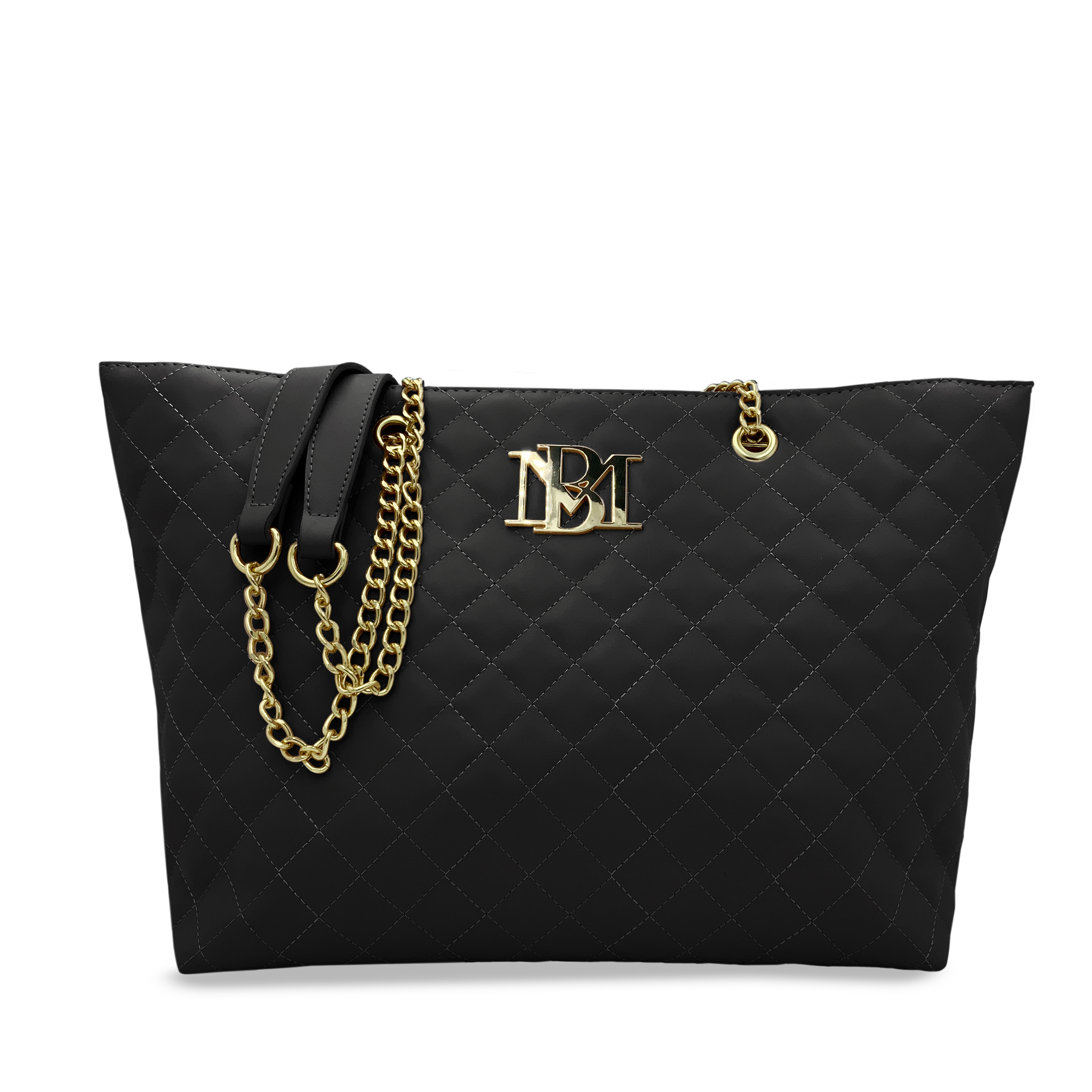 Badgley Mischka Large Quilted Tote Bag