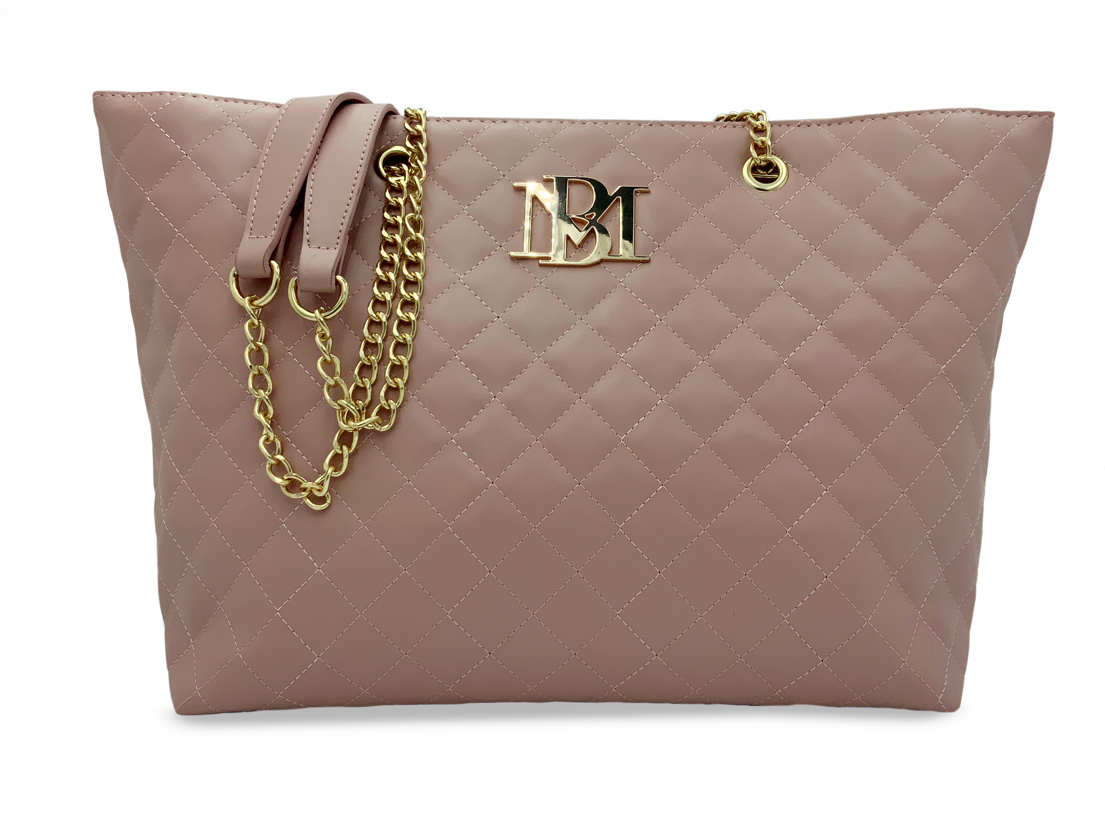 Badgley Mischka Large Quilted Tote Bag