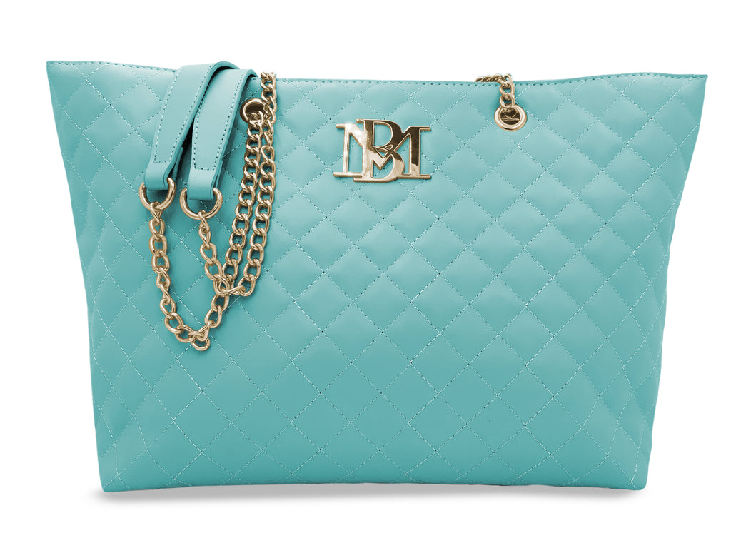 Badgley Mischka Large Quilted Tote Bag