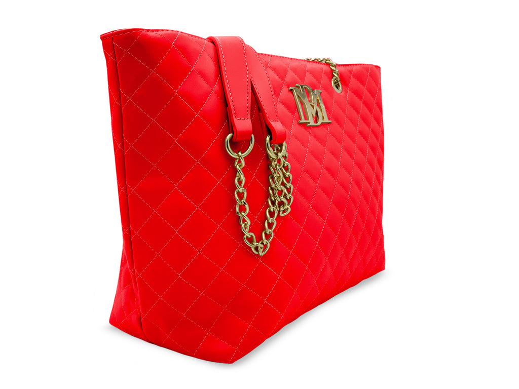 Badgley Mischka Large Quilted Tote Bag