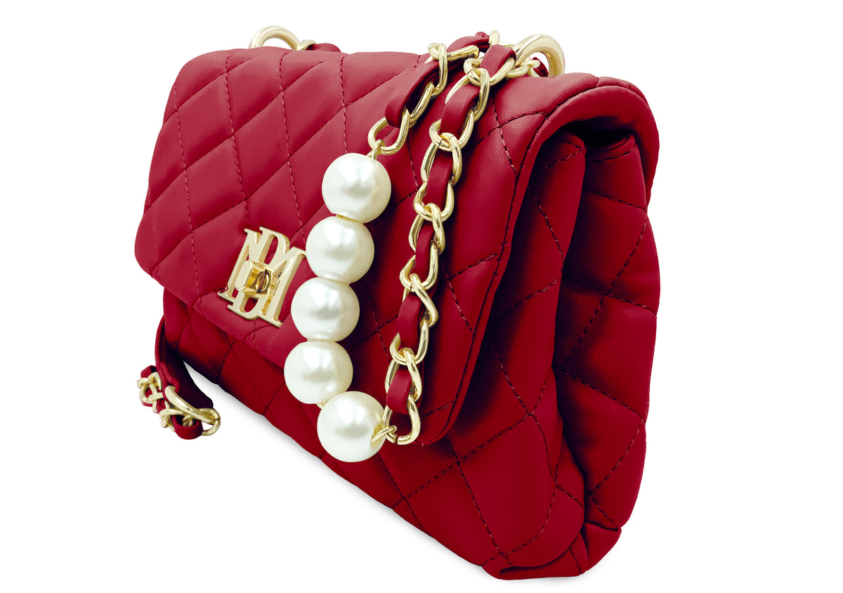 Badgley Mischka Quilted Messenger Bag