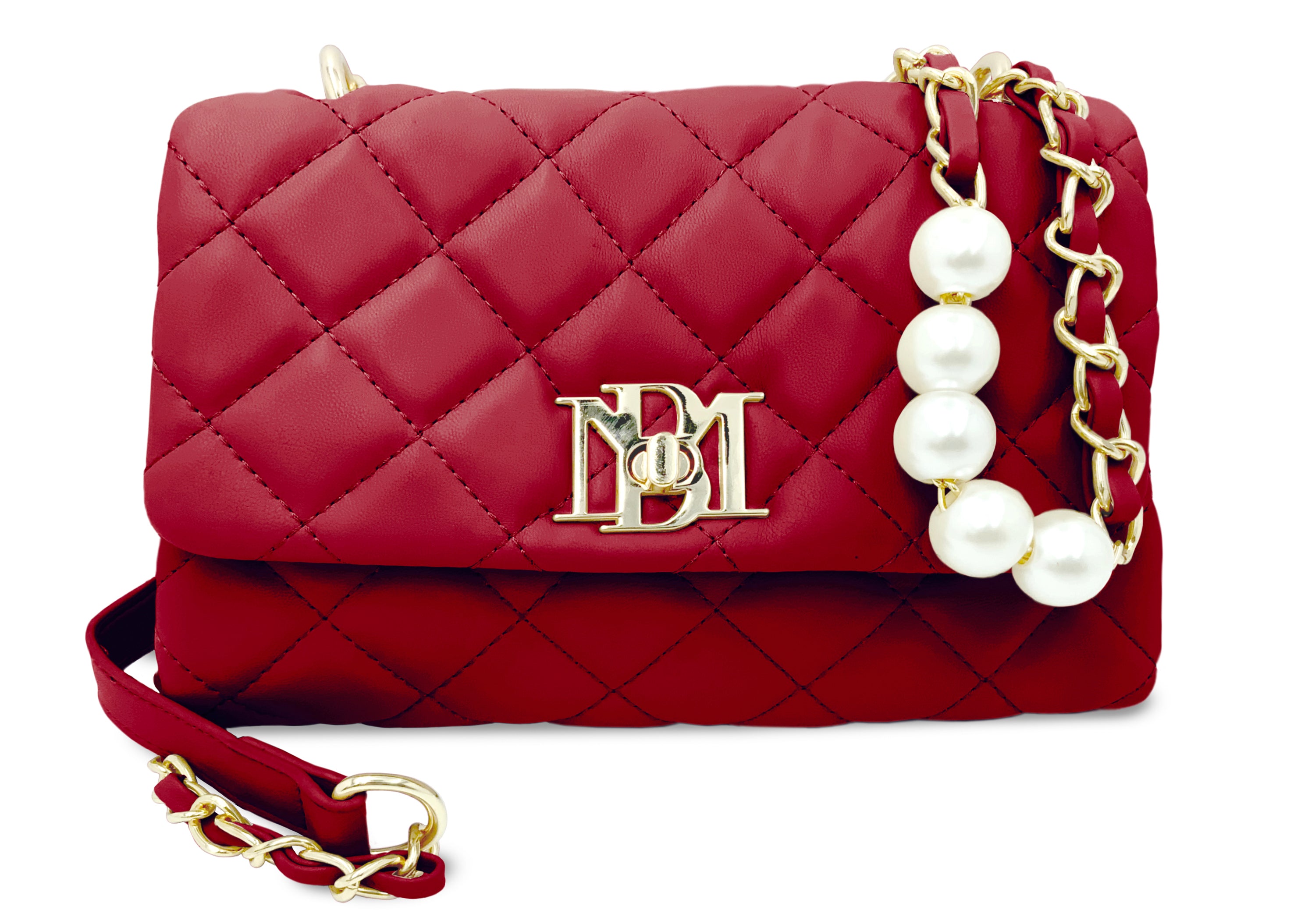 Badgley Mischka Quilted Messenger Bag
