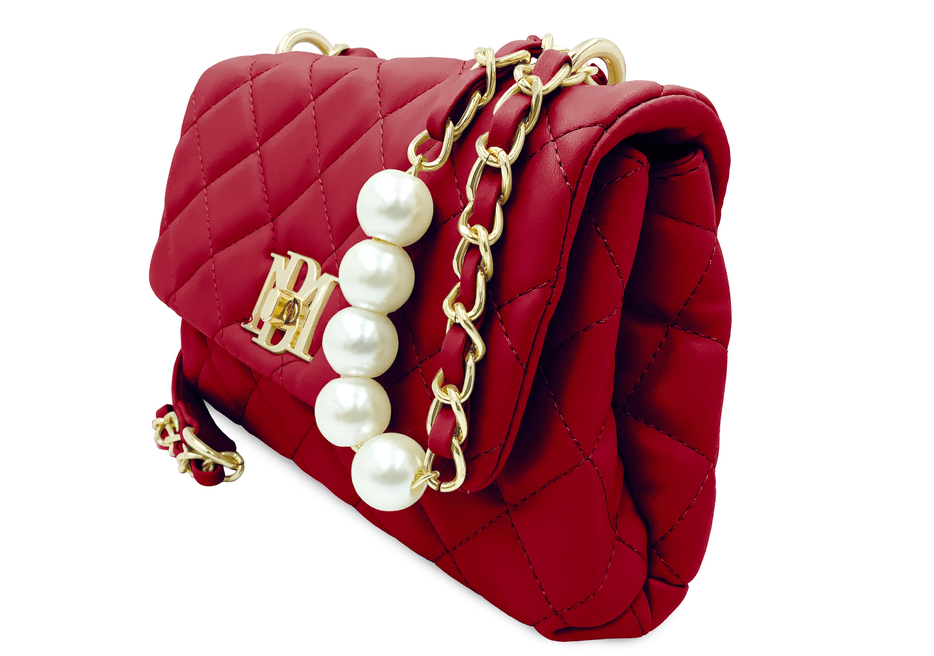 Badgley Mischka Quilted Messenger Bag