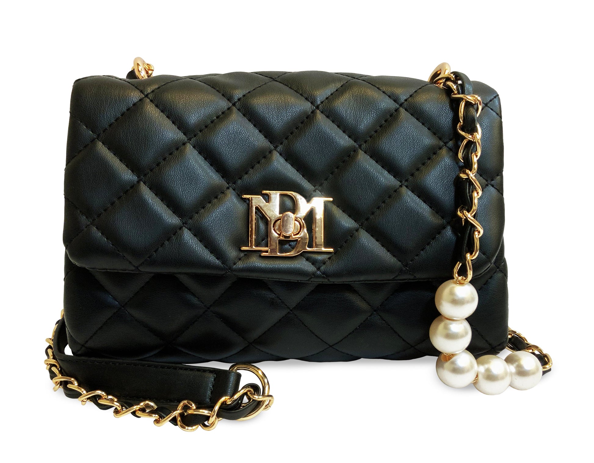 Badgley Mischka Quilted Messenger Bag
