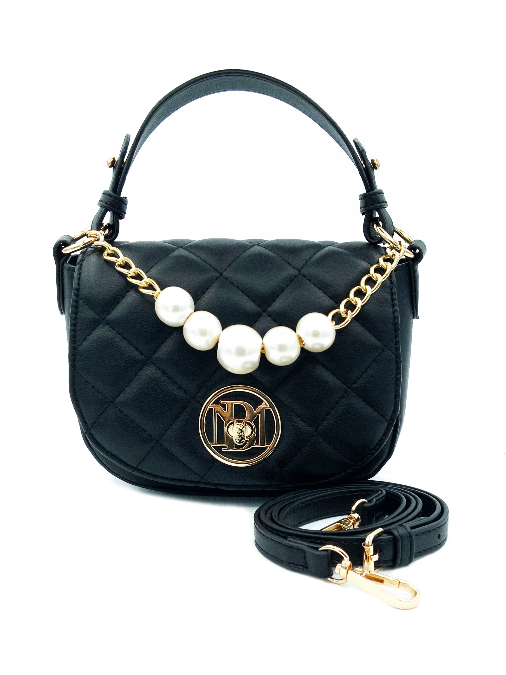 Badgley Mischka Quilted Pearl Crossbody