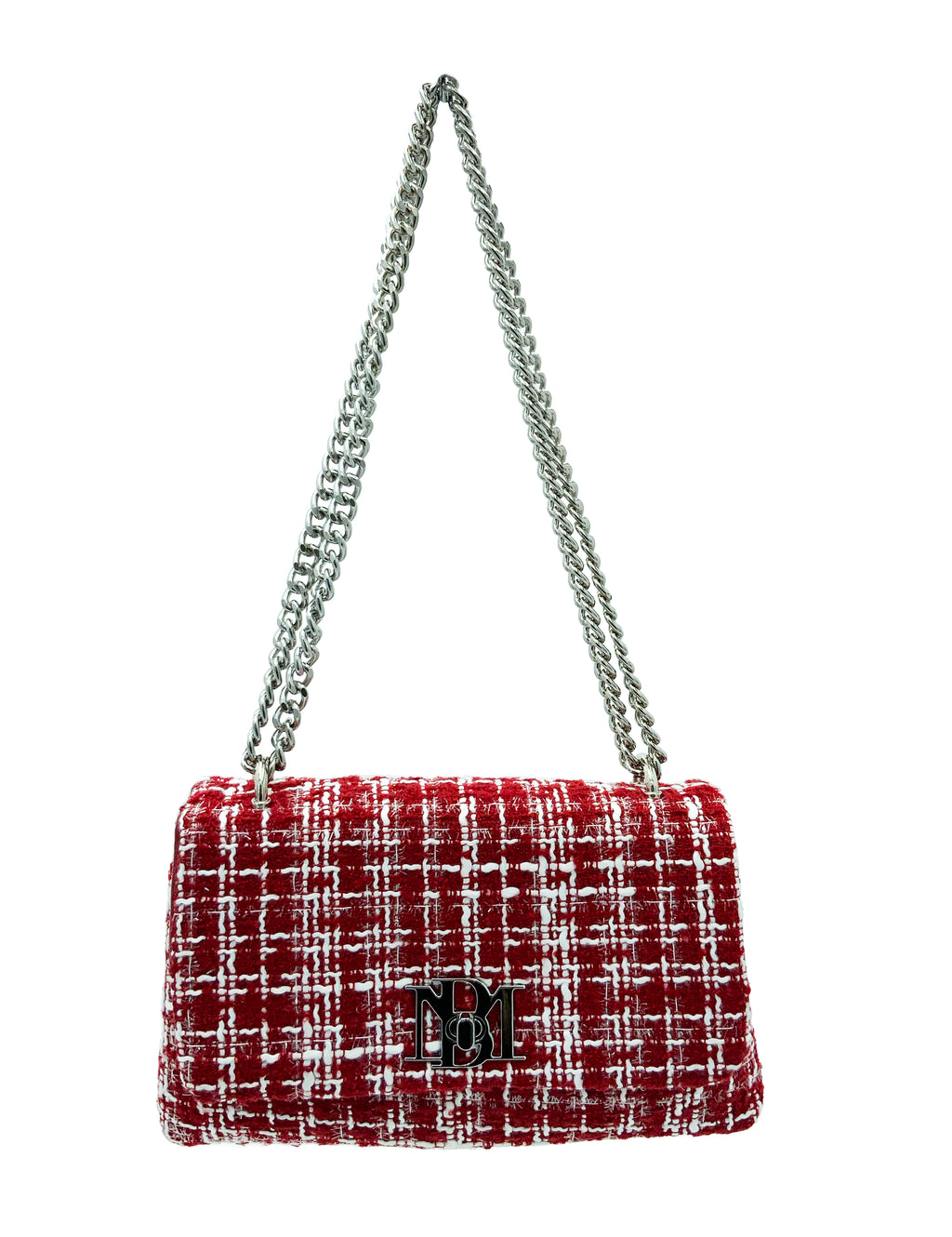 Badgley Mischka Tweed Messenger Bag