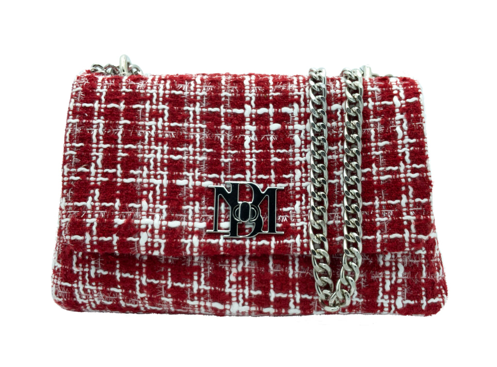 Badgley Mischka Tweed Messenger Bag