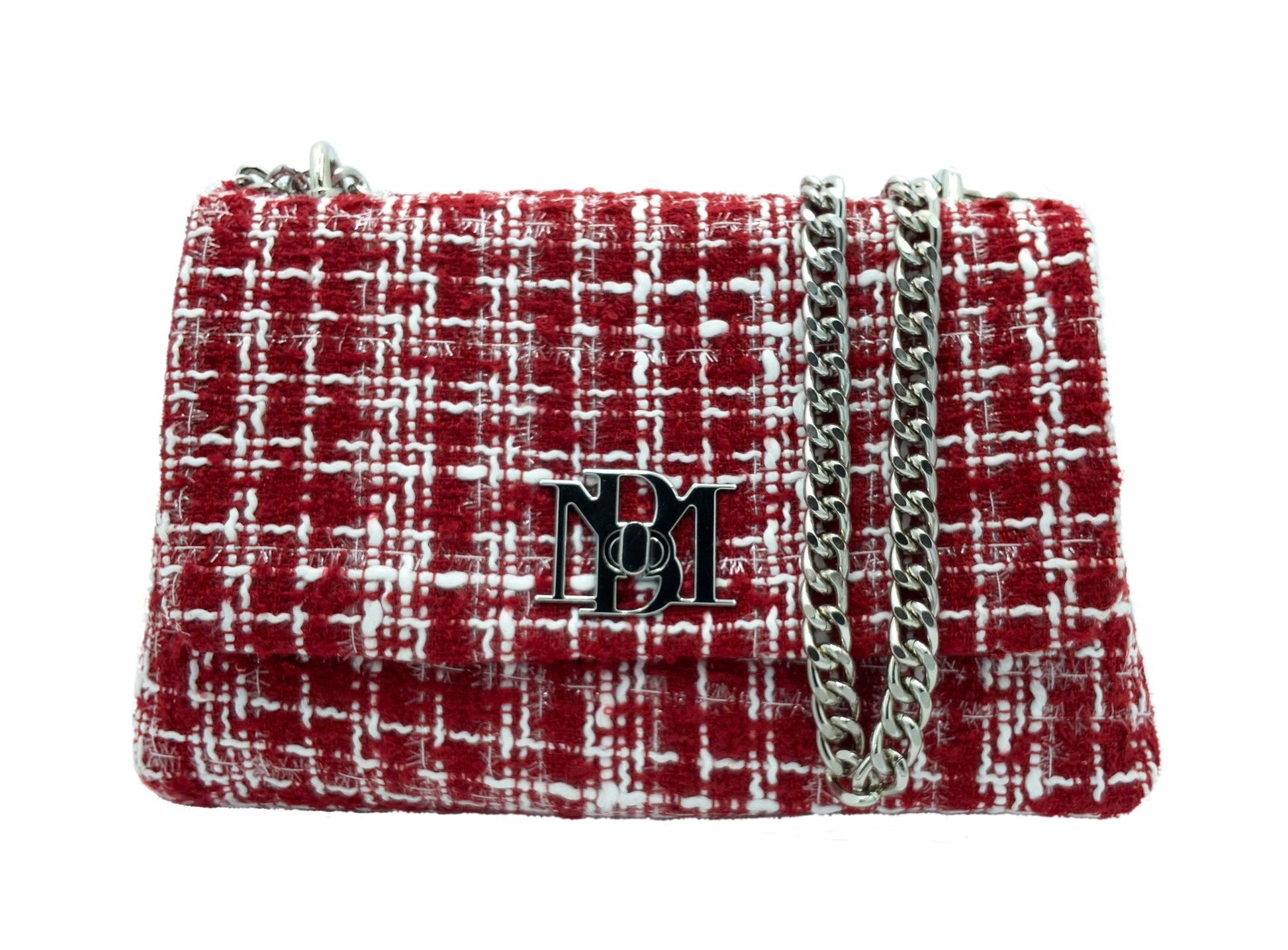 Badgley Mischka Tweed Messenger Bag