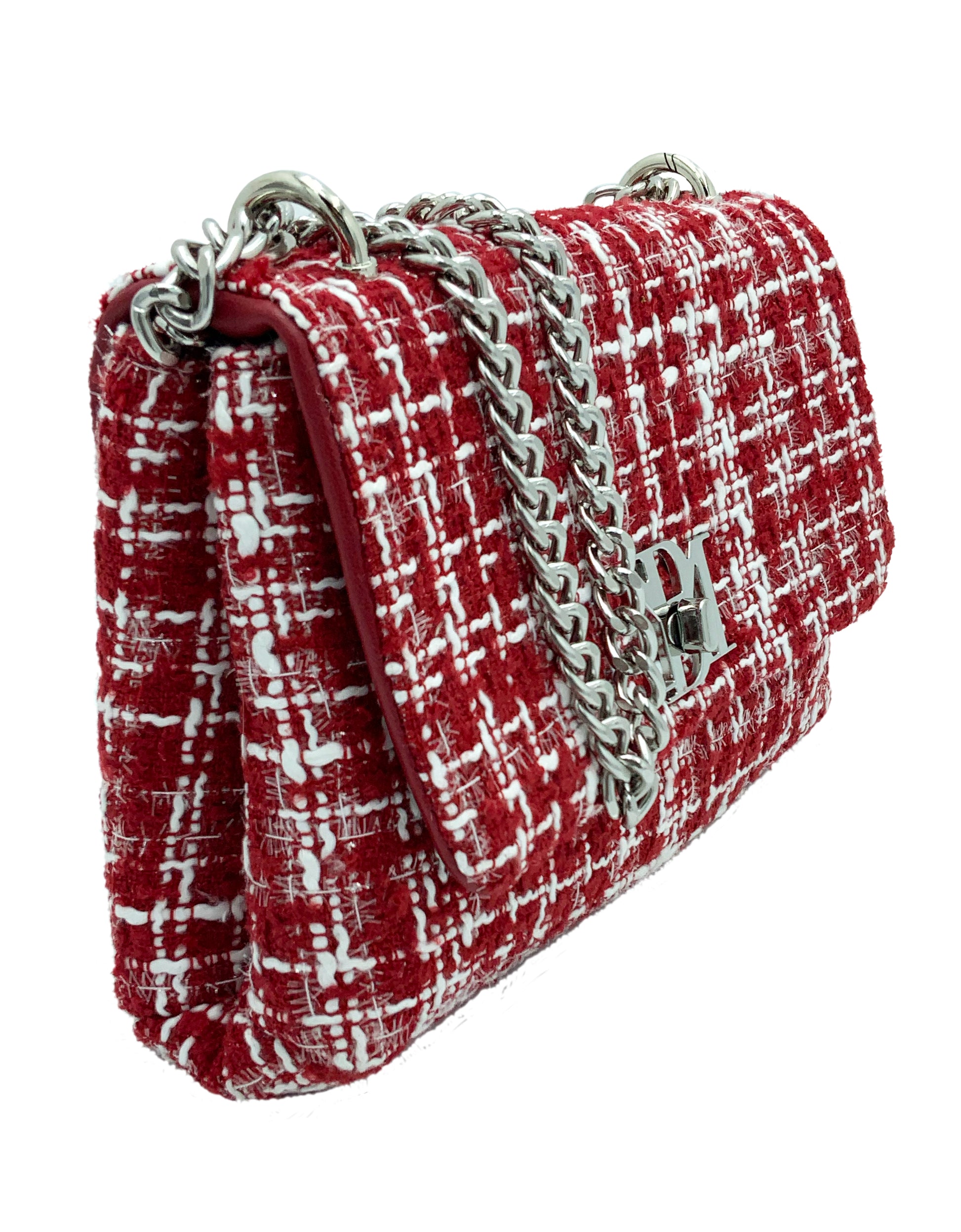 Badgley Mischka Tweed Messenger Bag