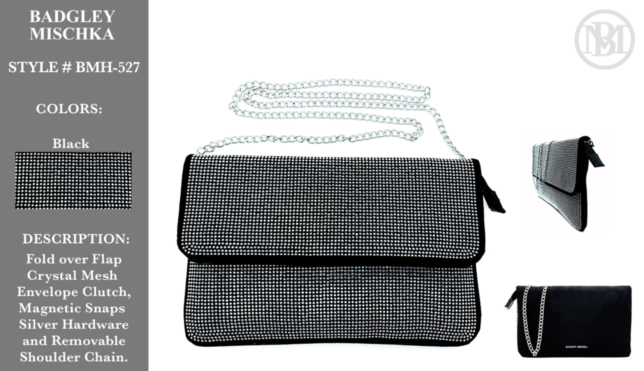 Badgley Mischka Luxe Woven Chain Bag