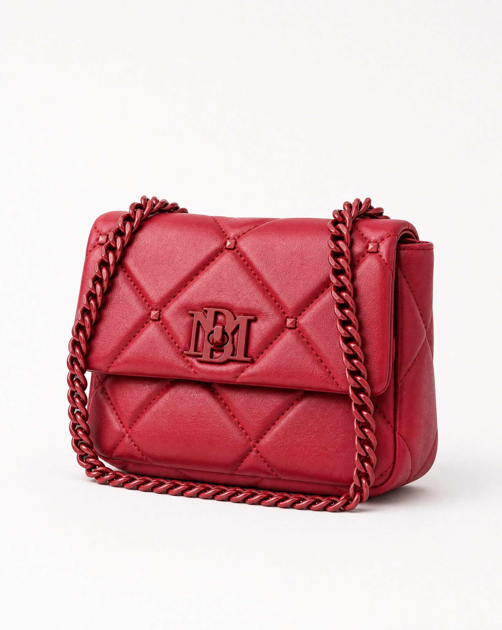 Badgley Mischka Small Red Quilted Bag