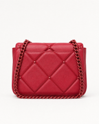 Badgley Mischka Small Red Quilted Bag