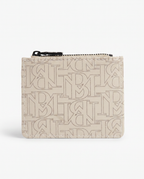 BADGLEY MISCHKA BEIGE PRINTED SMALL WALLET