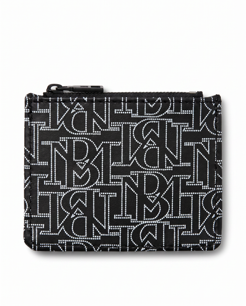 BADGLEY MISCHKA BLACK PRINTED SMALL WALLET