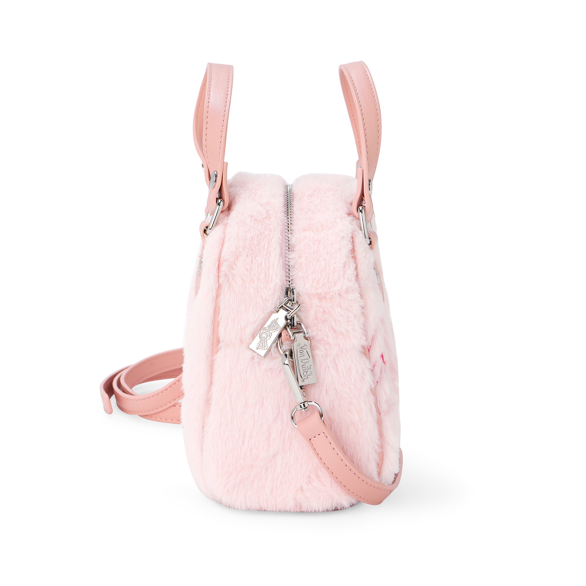 VON DUTCH PINK FURRY BOWLING BAG
