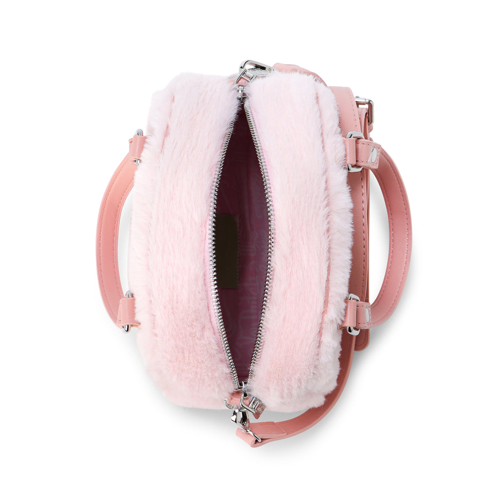 VON DUTCH PINK FURRY BOWLING BAG