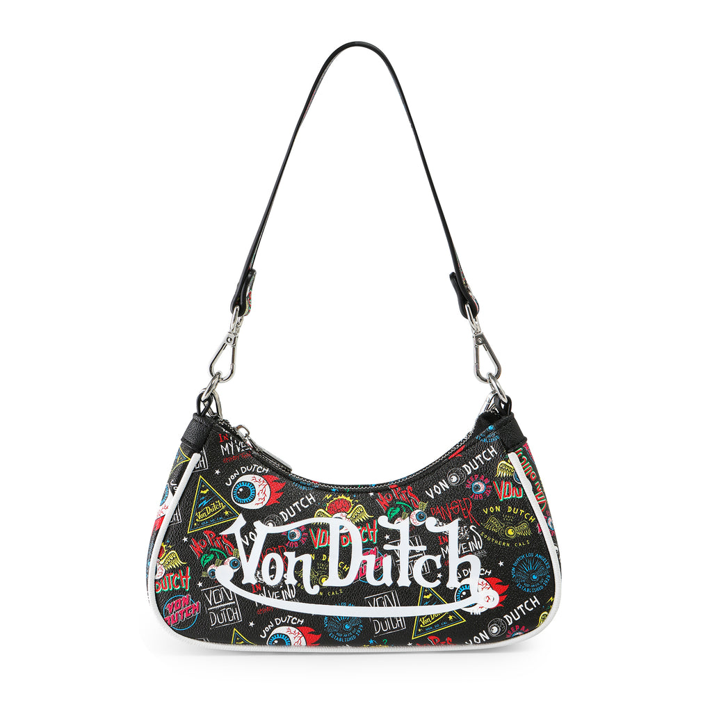 VON DUTCH BLACK JAX SHOULDER BAG