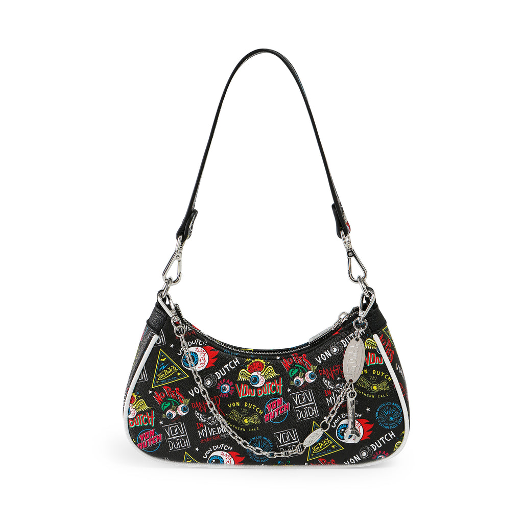 VON DUTCH BLACK JAX SHOULDER BAG