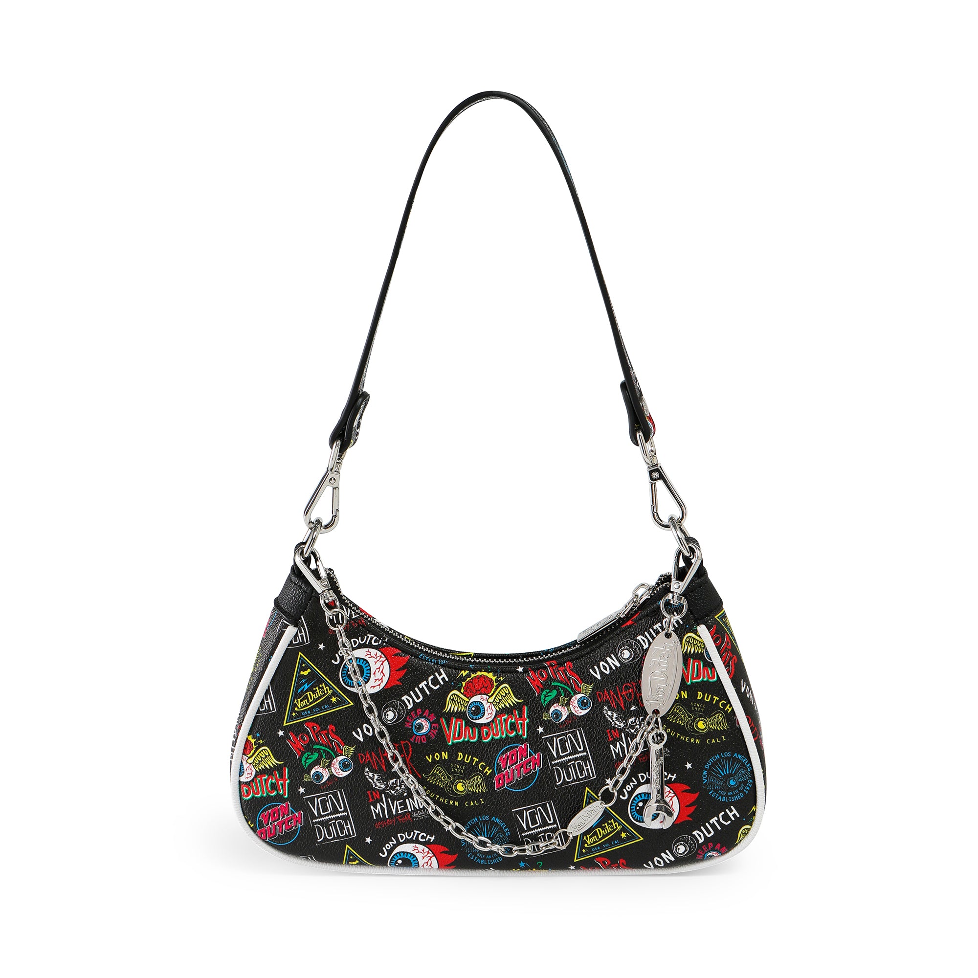 VON DUTCH BLACK JAX SHOULDER BAG