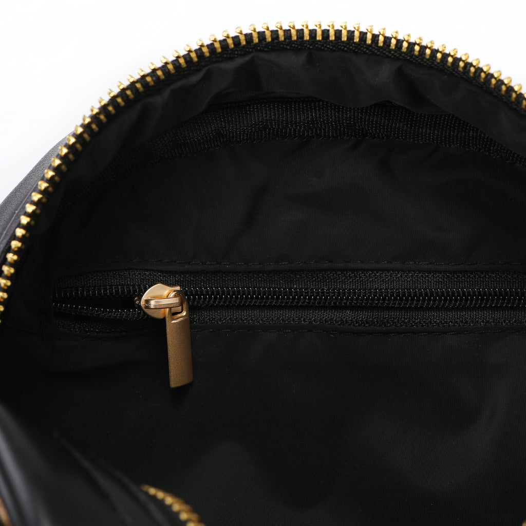 VON DUTCH LEOPARD PONY HAIR BOWLING BAG