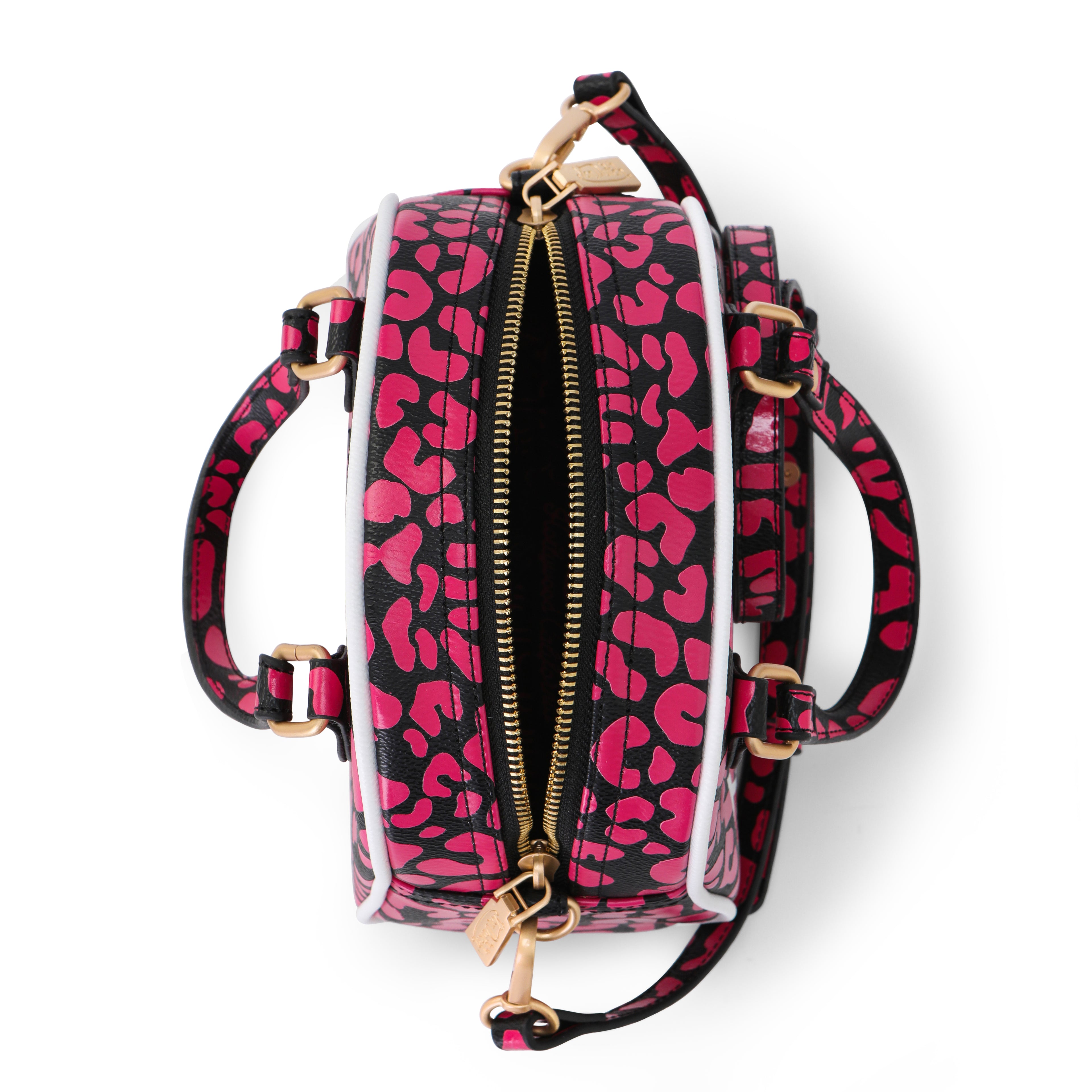 VON DUTCH HOT PINK CHEETAH BOWLING BAG