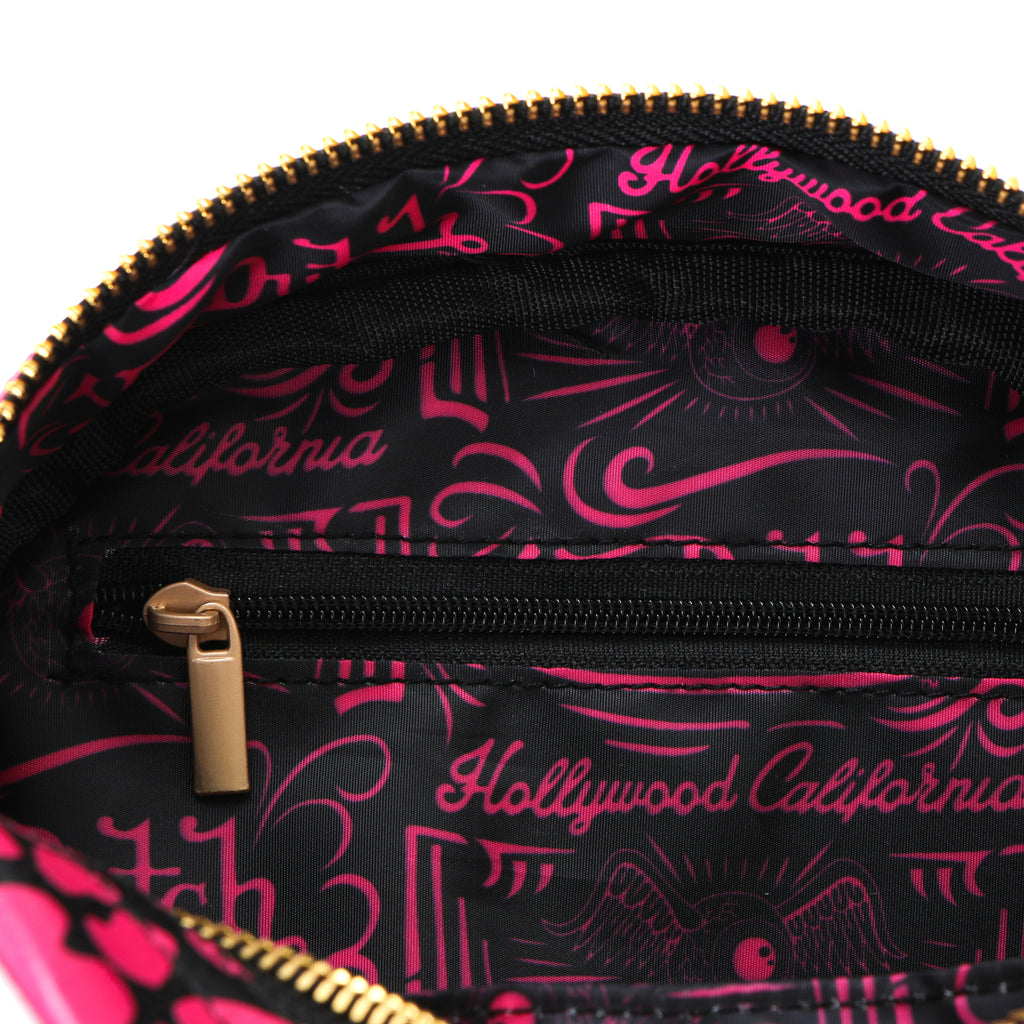 VON DUTCH HOT PINK CHEETAH BOWLING BAG