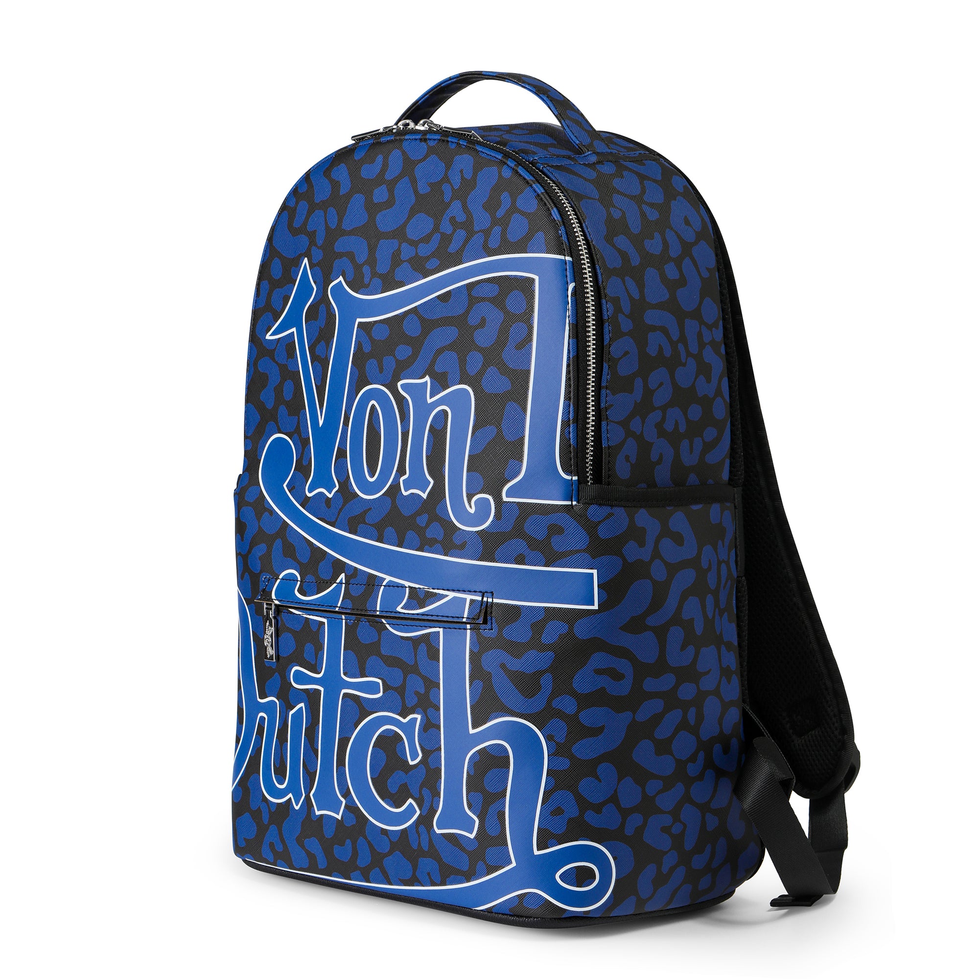 VON DUTCH LARGE SIZED BLUE CHEETAH BACKPACK