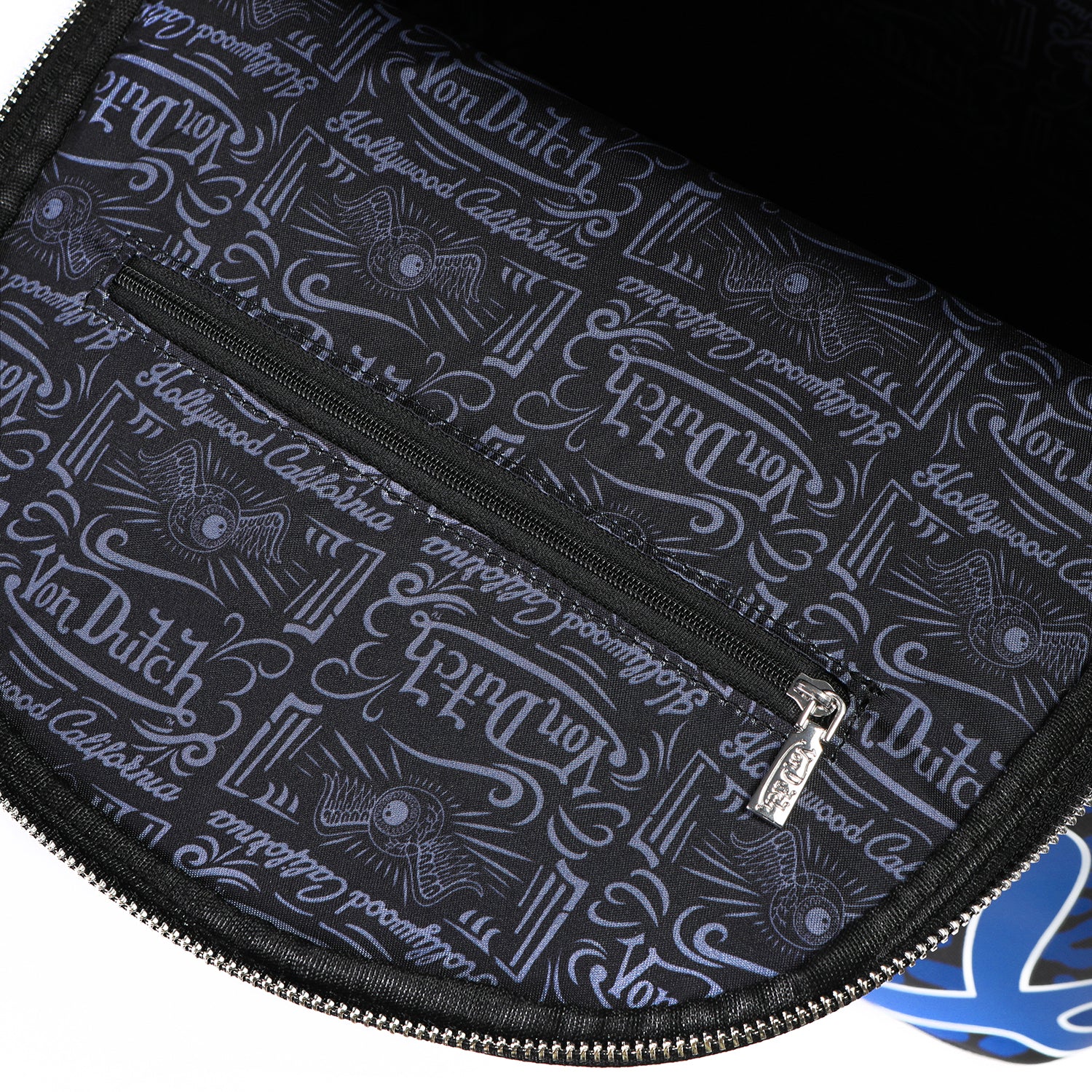 VON DUTCH LARGE SIZED BLUE CHEETAH BACKPACK