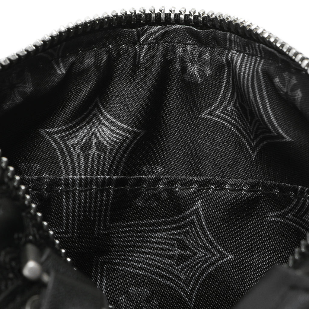 Embroidered Chopper Hanna Bag - Black