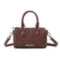 Embroidered Chopper Hanna Bag - Brown